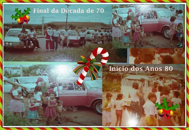 Final da década de 1970: carreata do primeiro Papai Noel Negro do Estado de São Paulo, com apoio do BRADESCO, levando presentes às crianças da única favela de São José do Rio Preto na época.